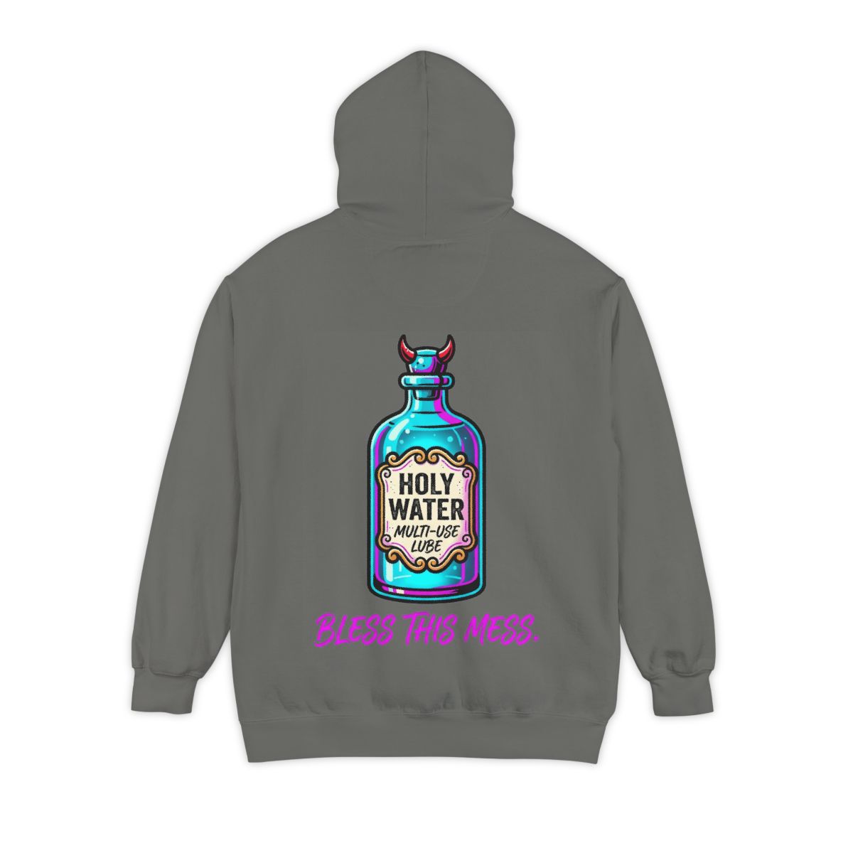 Color: Grey | Holy Lube Garment-Dyed Hoodie