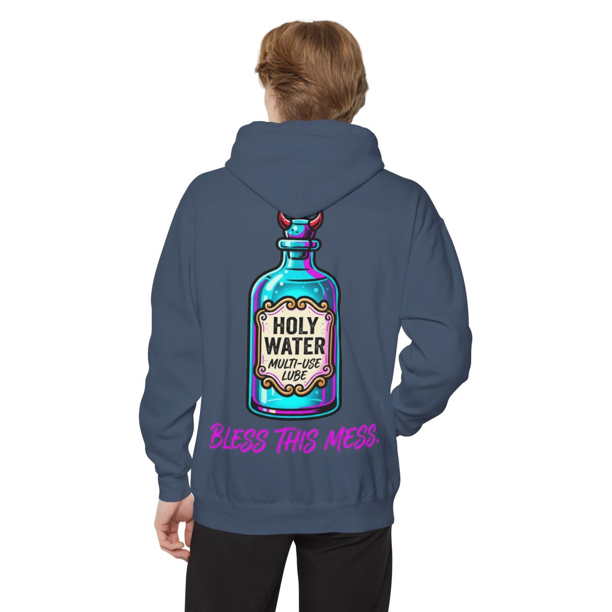 Color: Denim | Holy Lube Garment-Dyed Hoodie
