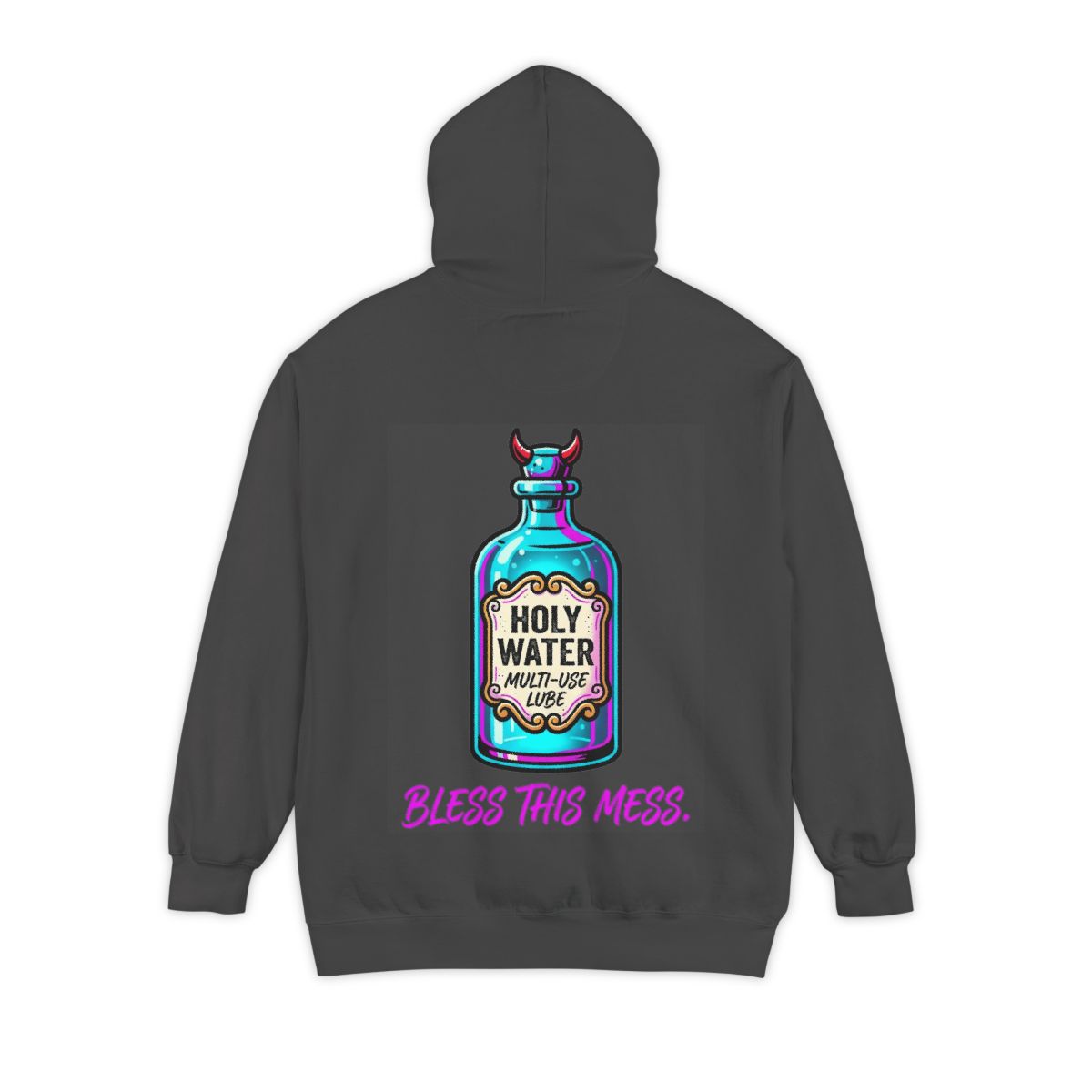 Color: Pepper | Holy Lube Garment-Dyed Hoodie