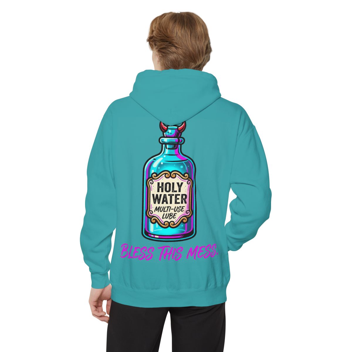 Color: Seafoam | Holy Lube Garment-Dyed Hoodie