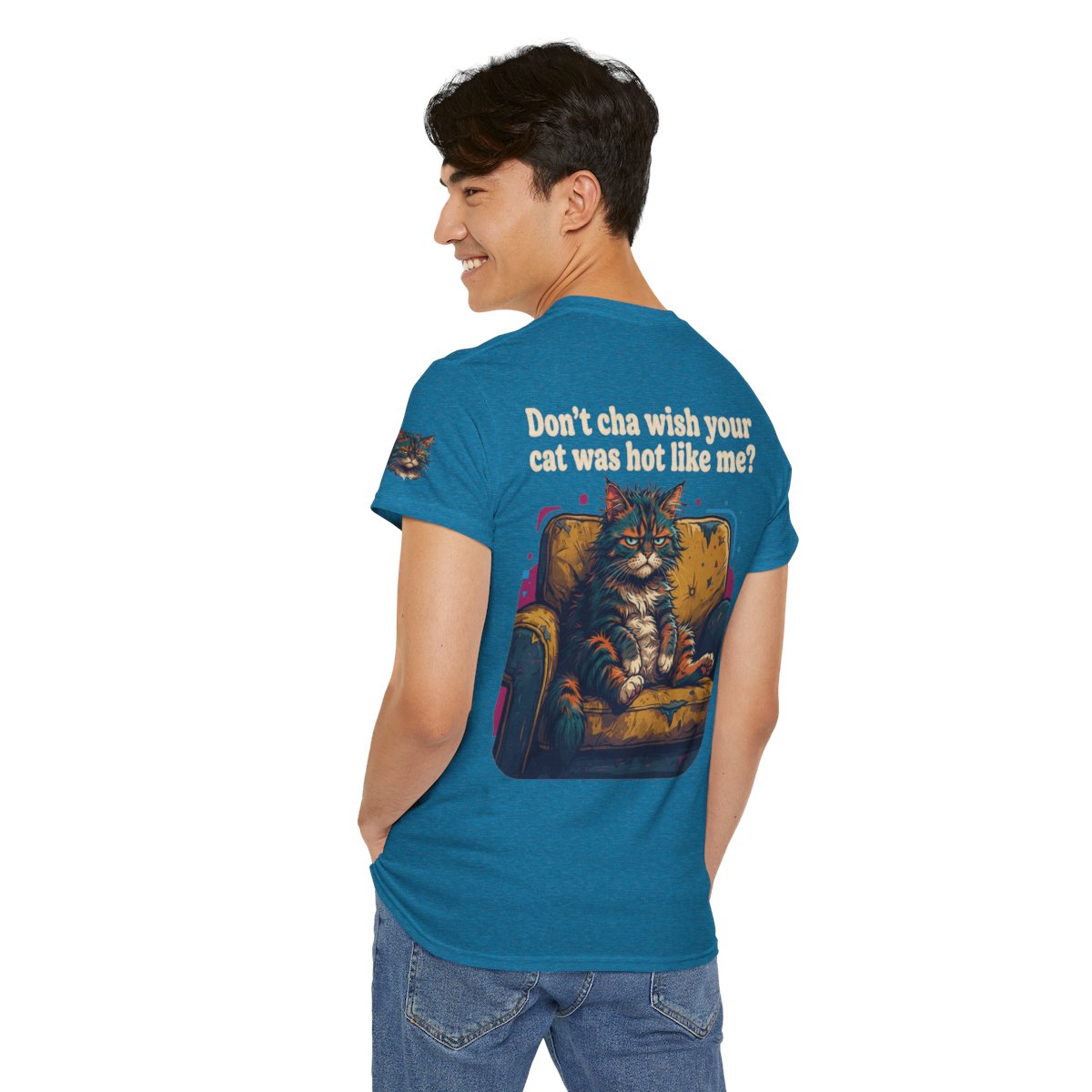 Color: Antique Sapphire | Hot Like Me Premium Graphic Tee