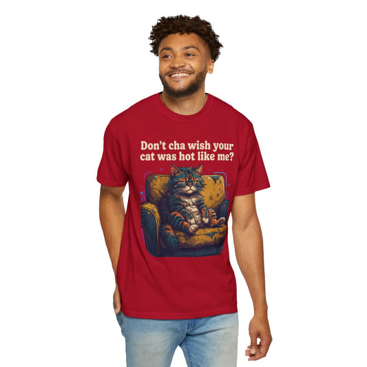 Color: Red | Hot Like Me Unisex Garment-Dyed Tee