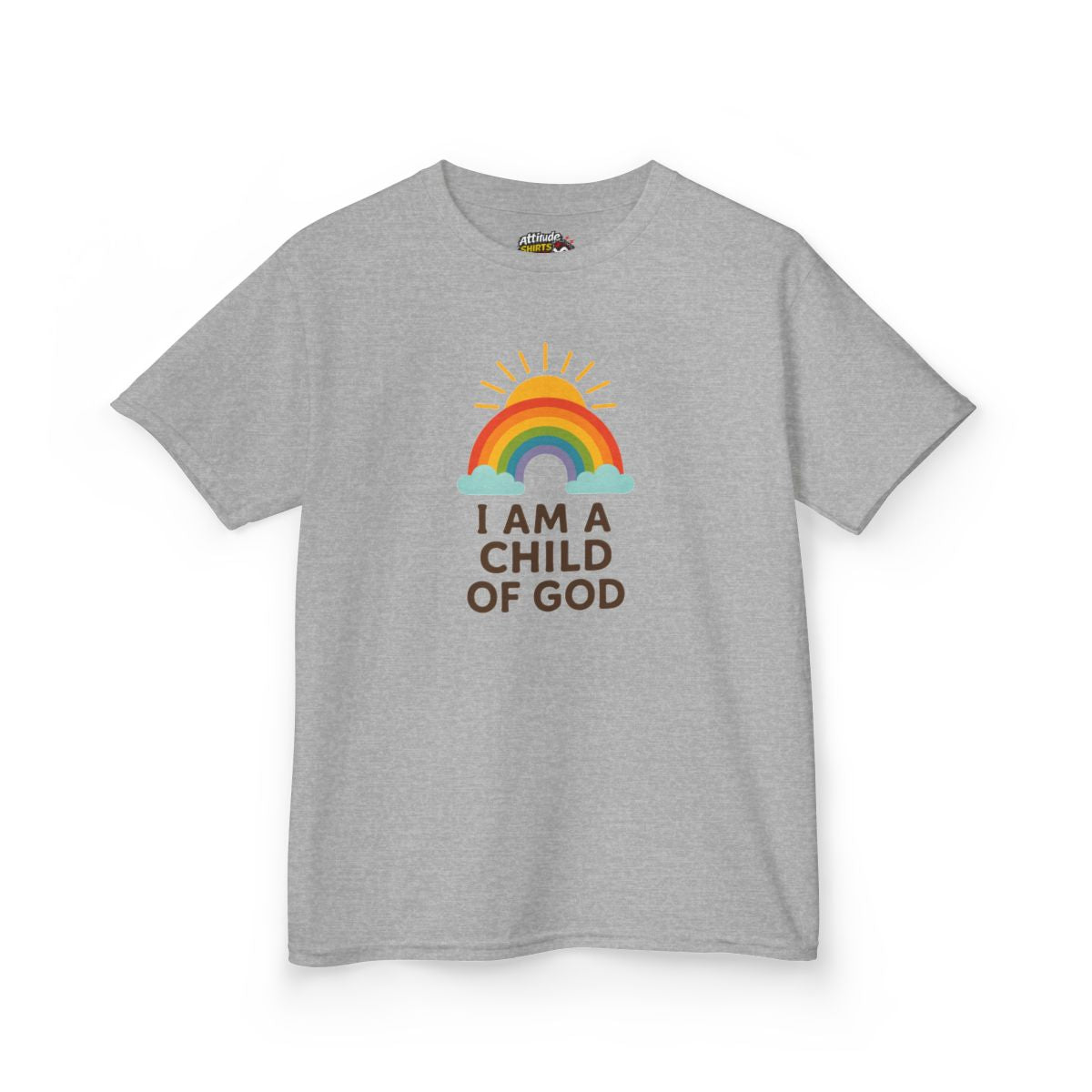 Color: Sport Grey | I Am A Child of God Kids Tee
