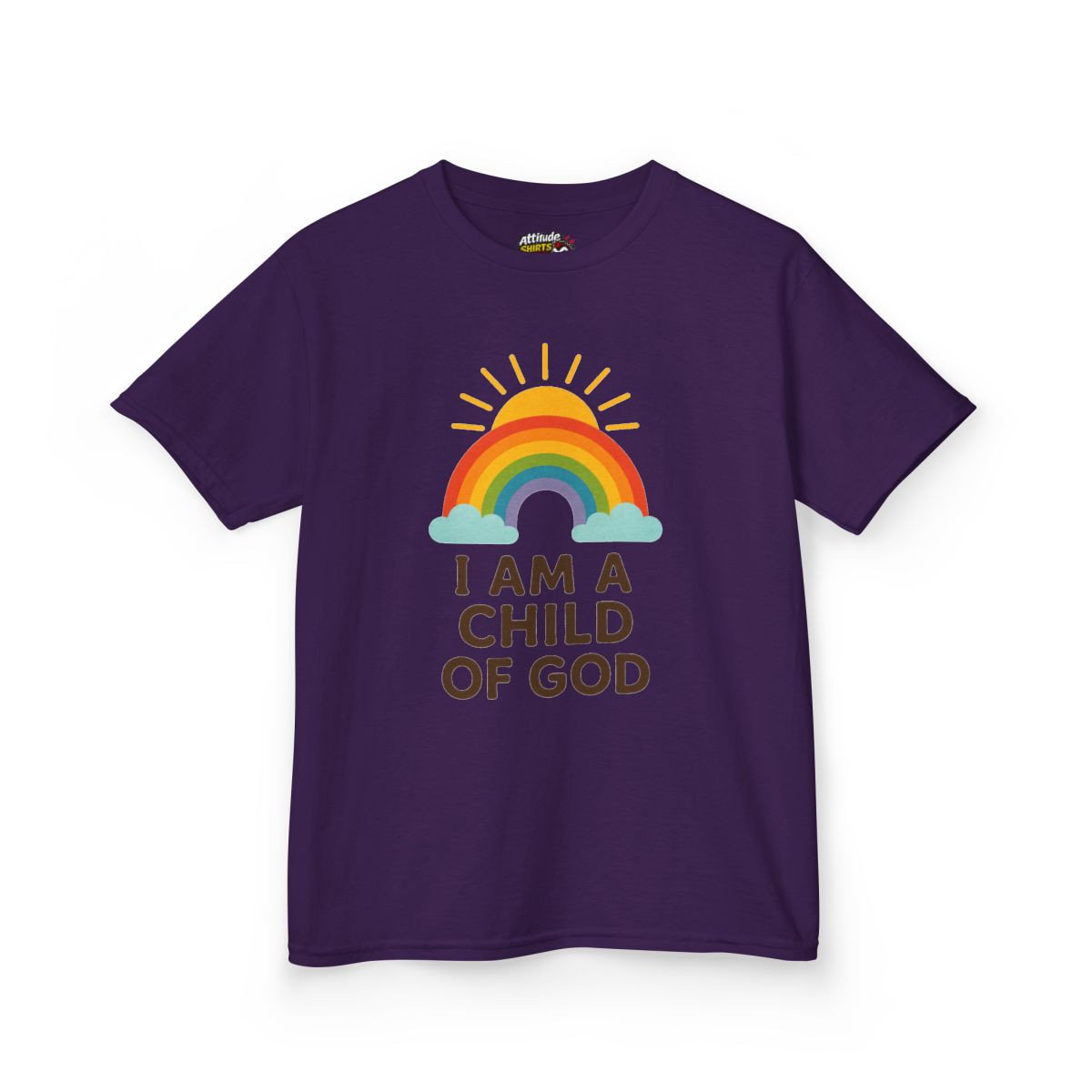 Color: Purple | I Am A Child of God Kids Tee