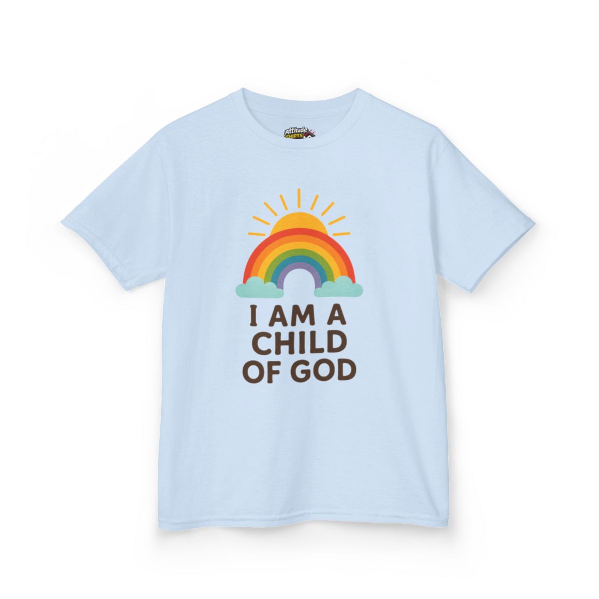 Color: Light Blue | I Am A Child of God Kids Tee