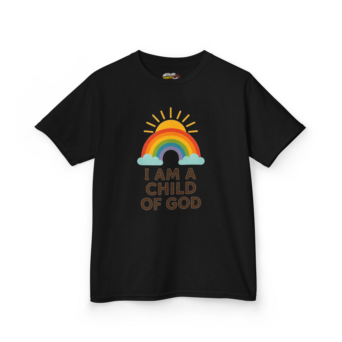 Color: Black | I Am A Child of God Kids Tee