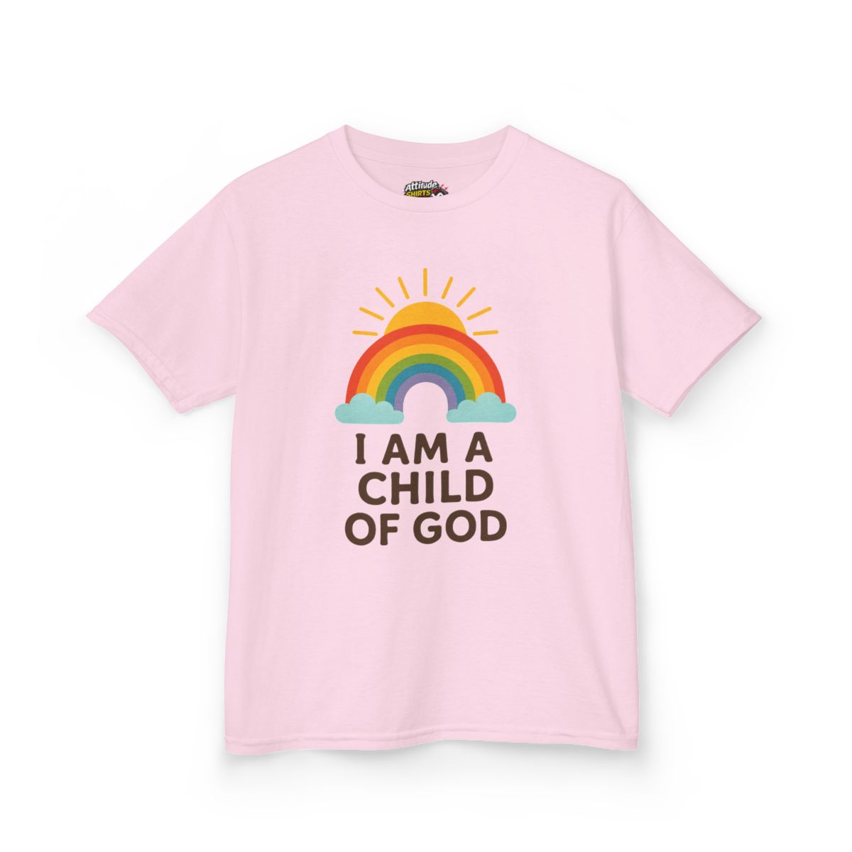 Color: Light Pink | I Am A Child of God Kids Tee