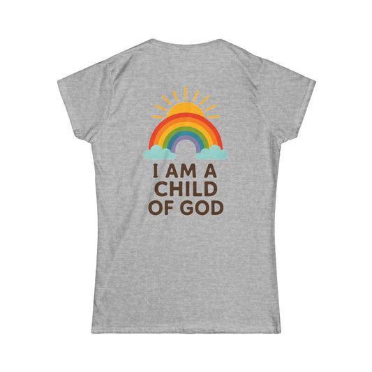 Color: Sport Grey | I Am A Child of God Women's Tee