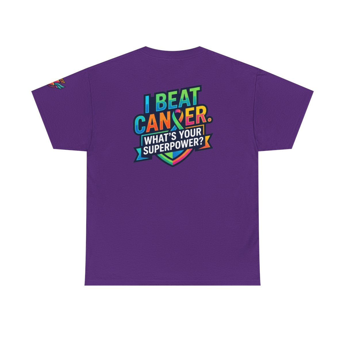 Color: Purple | I Beat Cancer - What is Your Superpower Premium Graphic Tee