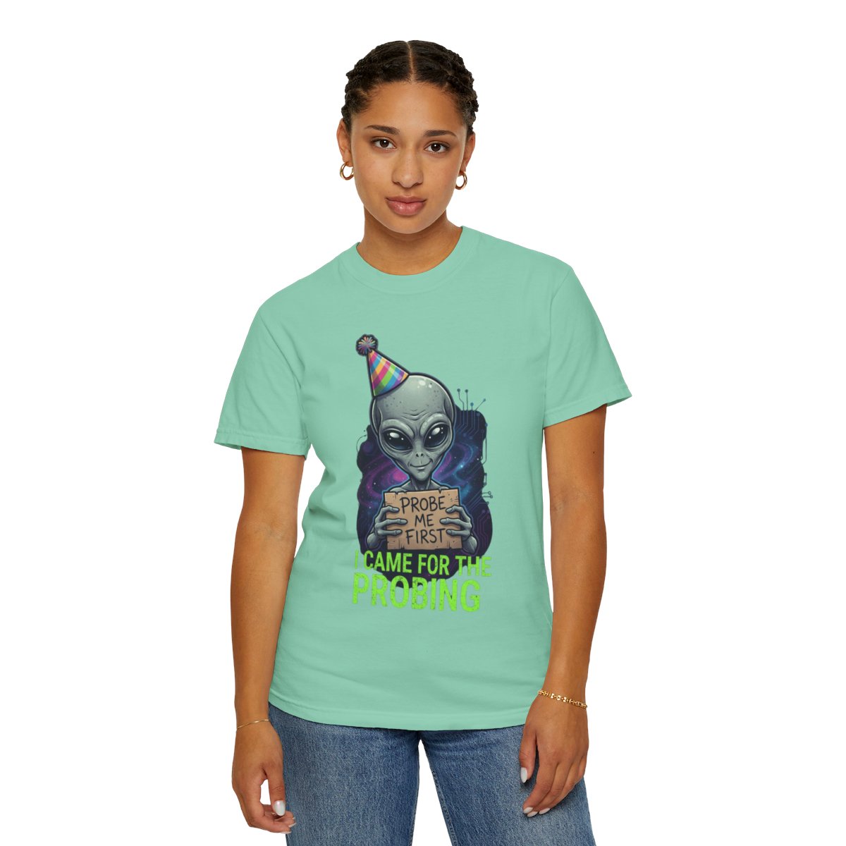 Color: Island Reef | I Came For the Probing Unisex Garment-Dyed Tee