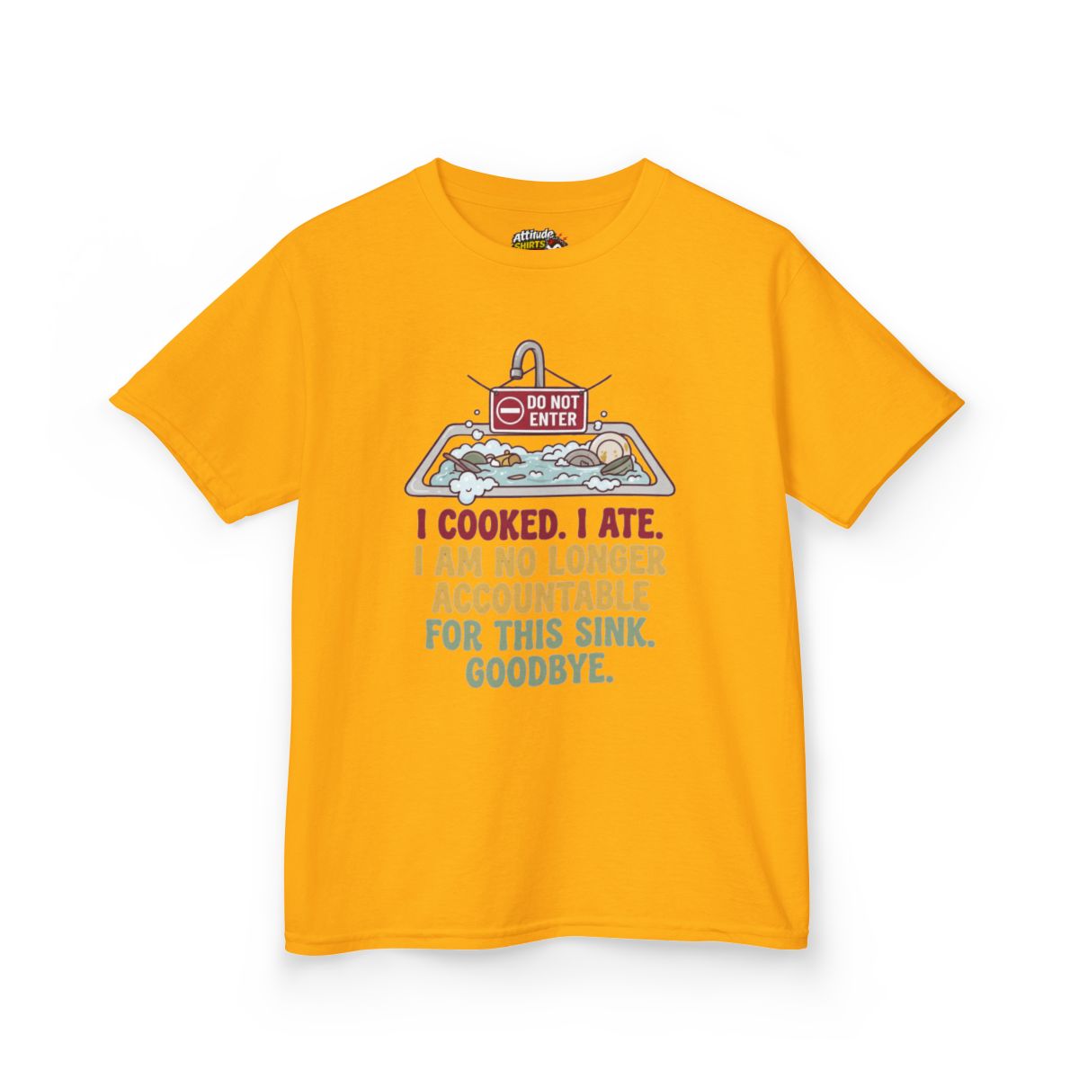Color: Gold | I Cooked I Ate Kids Tee