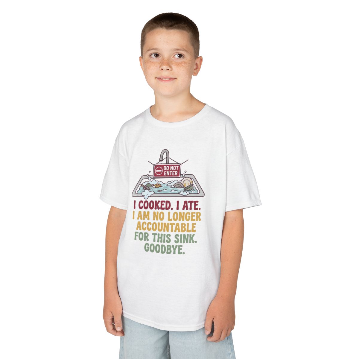 Color: White | I Cooked I Ate Kids Tee