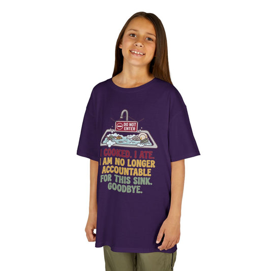 Color: Purple | I Cooked I Ate Kids Tee