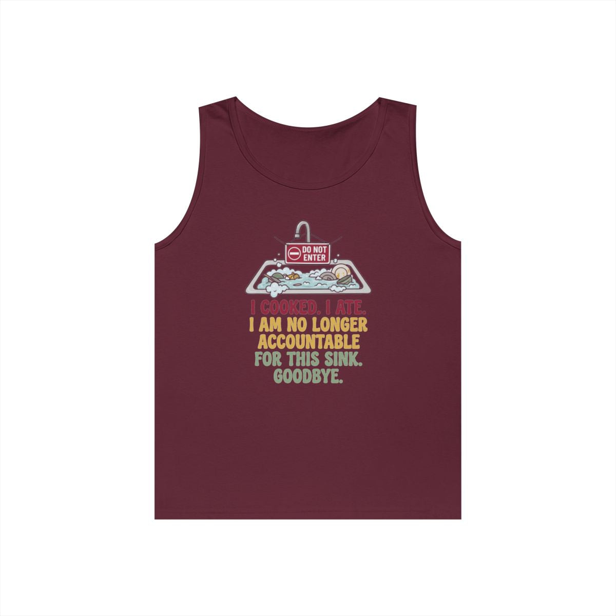 Color: Maroon | I Cooked I Ate Tank Top