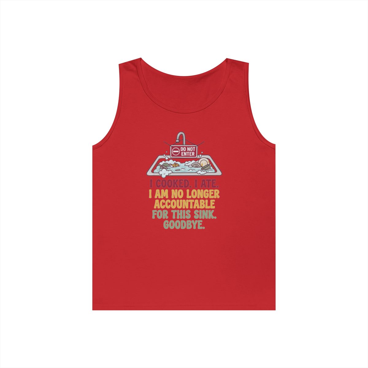 Color: Red | I Cooked I Ate Tank Top
