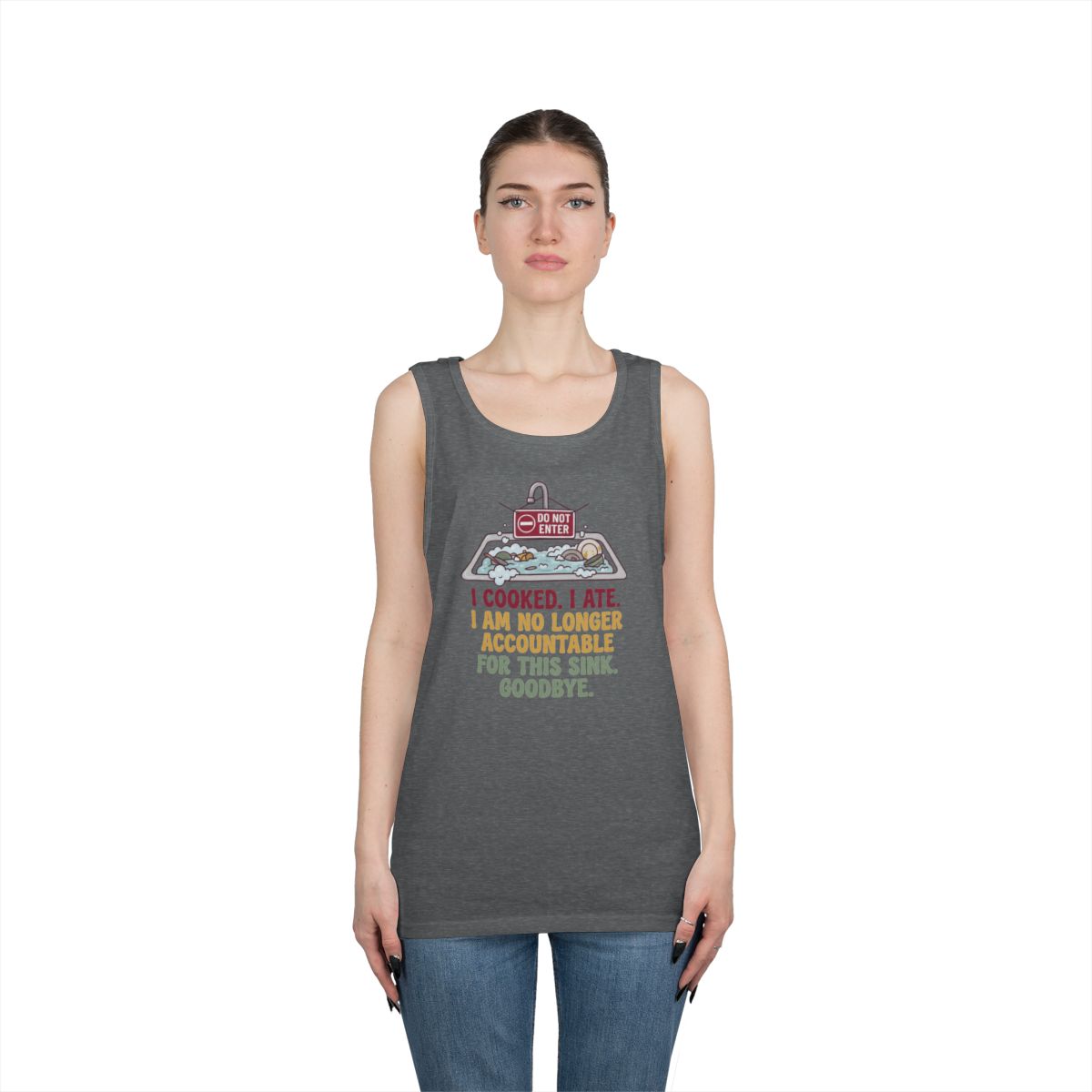 Color: Graphite Heather | I Cooked I Ate Tank Top