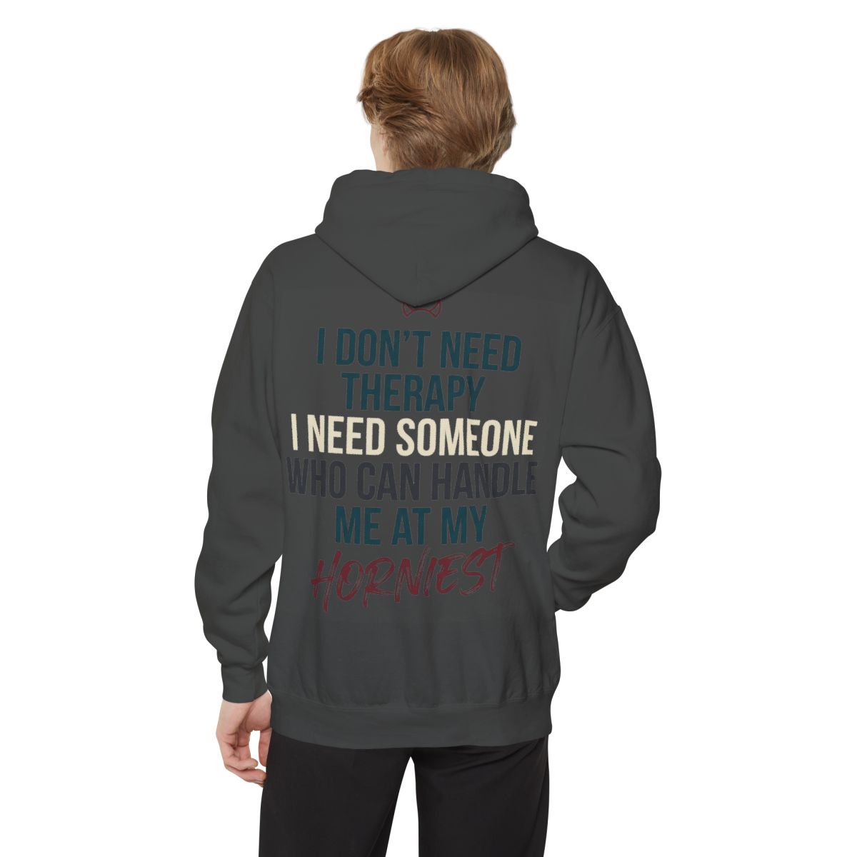 Color: Pepper | I Don't Need Therapy Garment-Dyed Hoodie