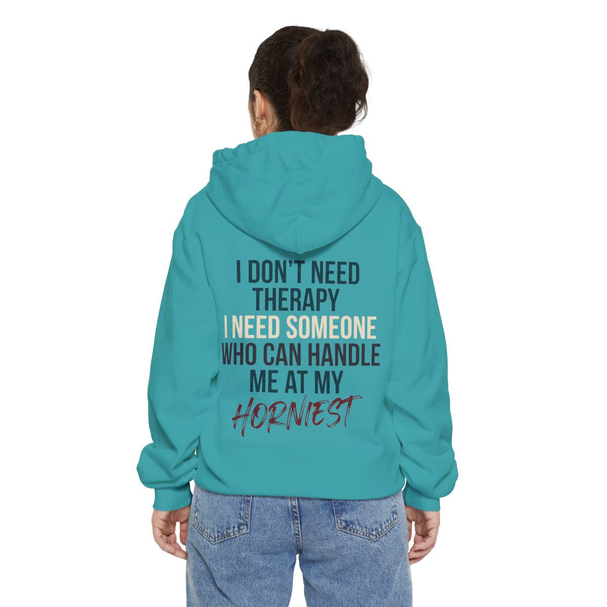 Color: Seafoam | I Don't Need Therapy Garment-Dyed Hoodie