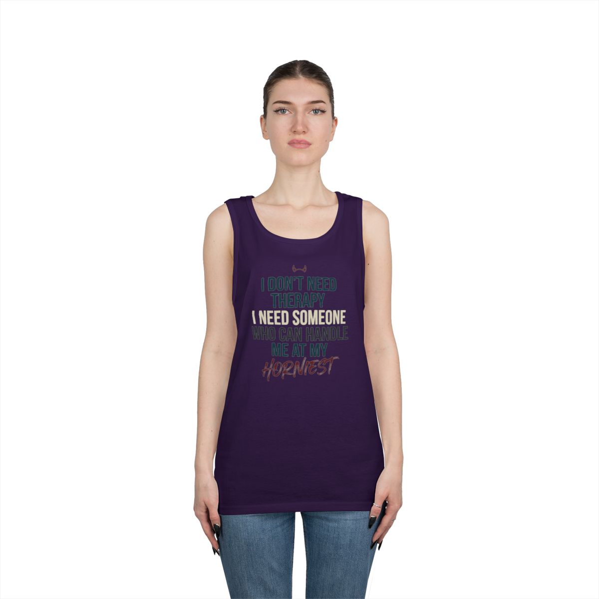 Color: Purple | I Don't Need Therapy Tank Top