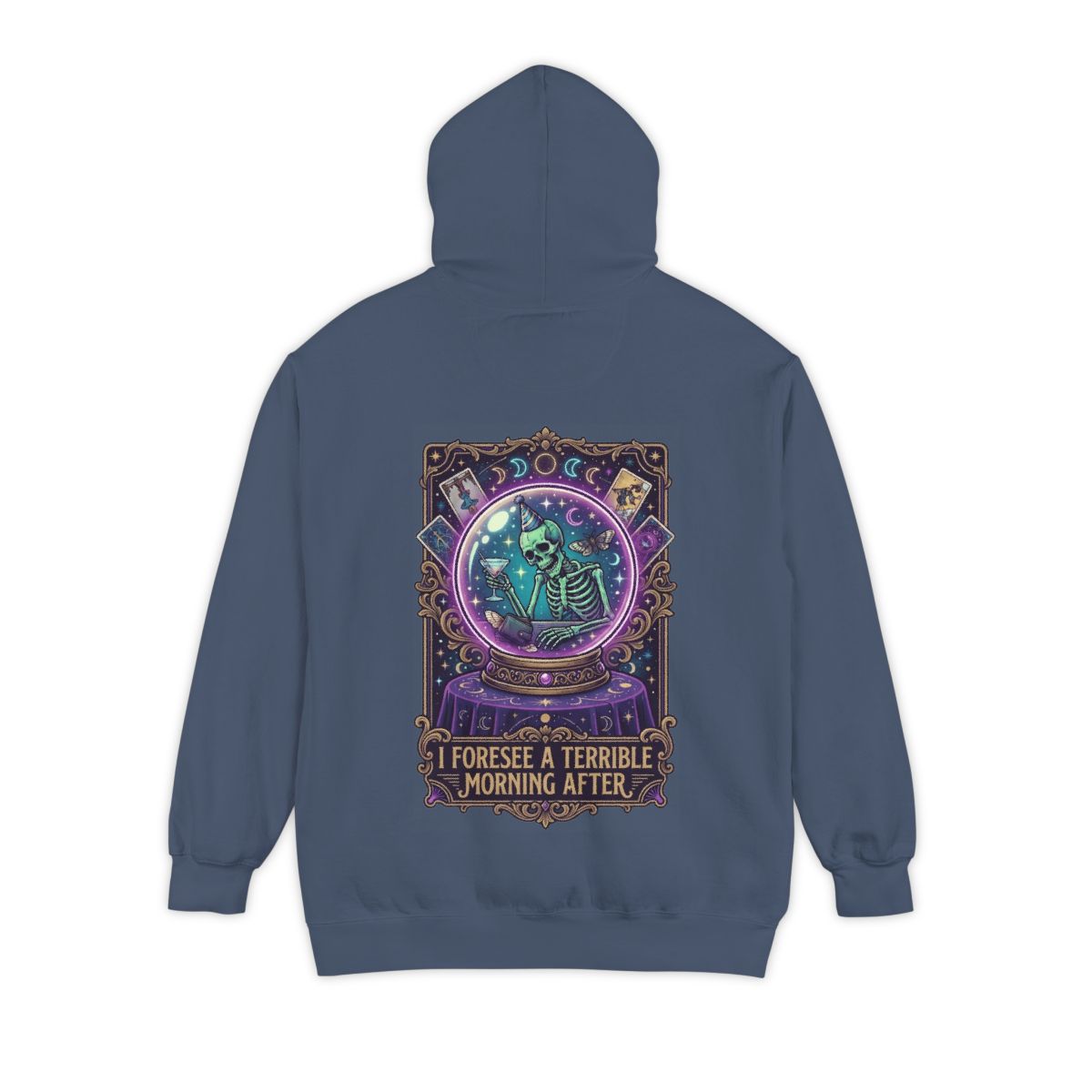 Color: Denim | I Foresee A Terrible Morning After Garment-Dyed Hoodie
