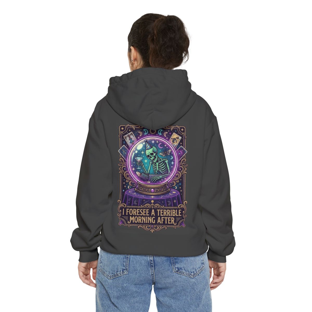 Color: Pepper | I Foresee A Terrible Morning After Garment-Dyed Hoodie