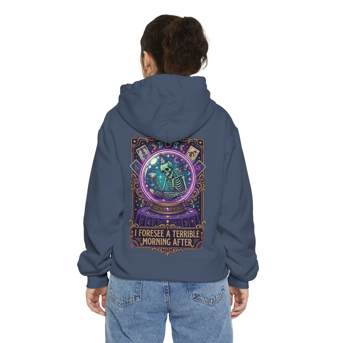 Color: Denim | I Foresee A Terrible Morning After Garment-Dyed Hoodie