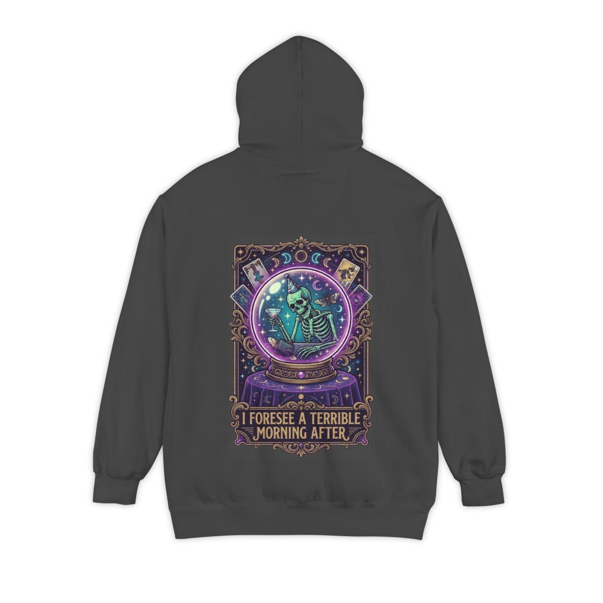 Color: Pepper | I Foresee A Terrible Morning After Garment-Dyed Hoodie