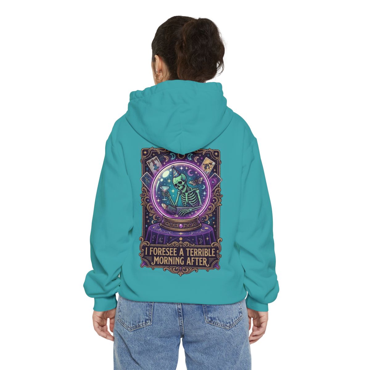 Color: Seafoam | I Foresee A Terrible Morning After Garment-Dyed Hoodie