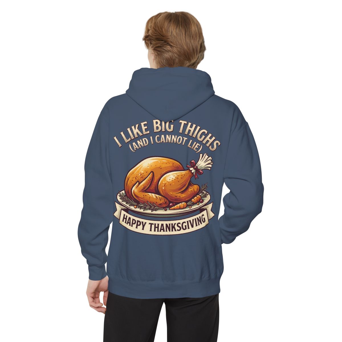 Color: Denim | I Like Big Thighs Garment-Dyed Hoodie