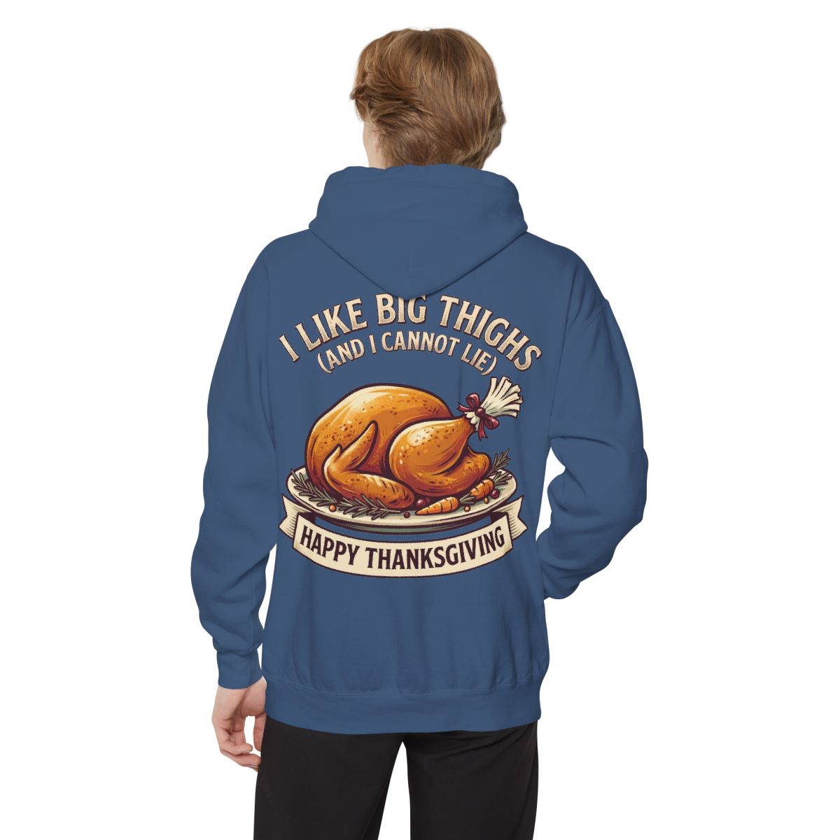 Color: True Navy | I Like Big Thighs Garment-Dyed Hoodie