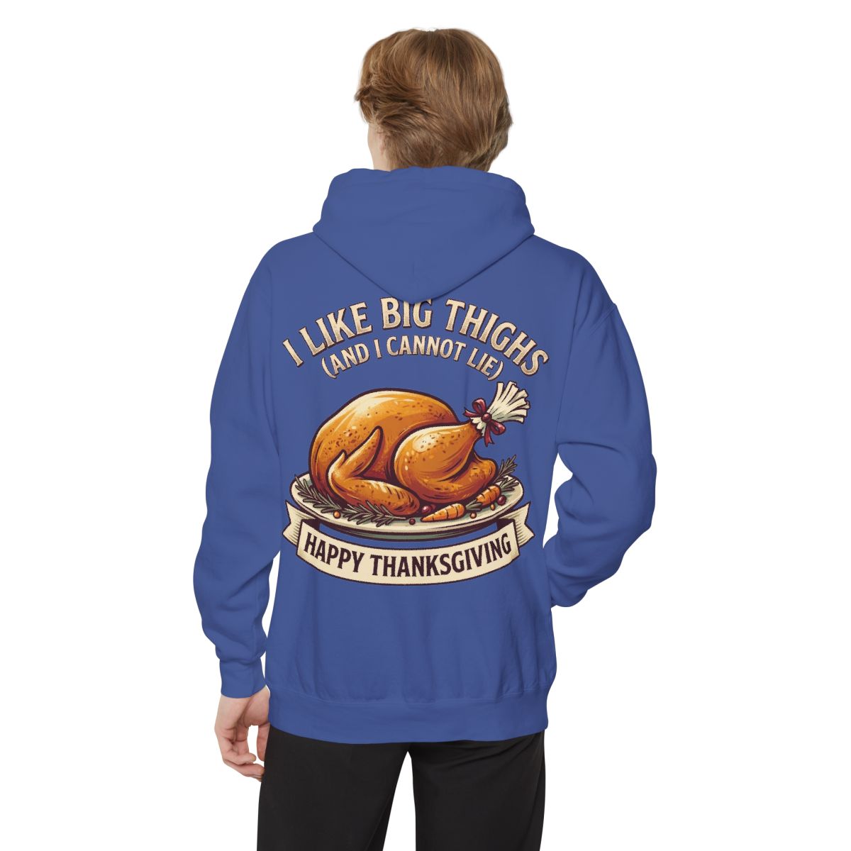 Color: Flo Blue | I Like Big Thighs Garment-Dyed Hoodie