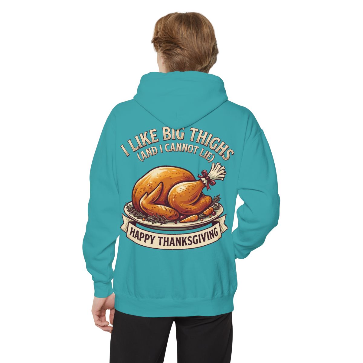 Color: Seafoam | I Like Big Thighs Garment-Dyed Hoodie