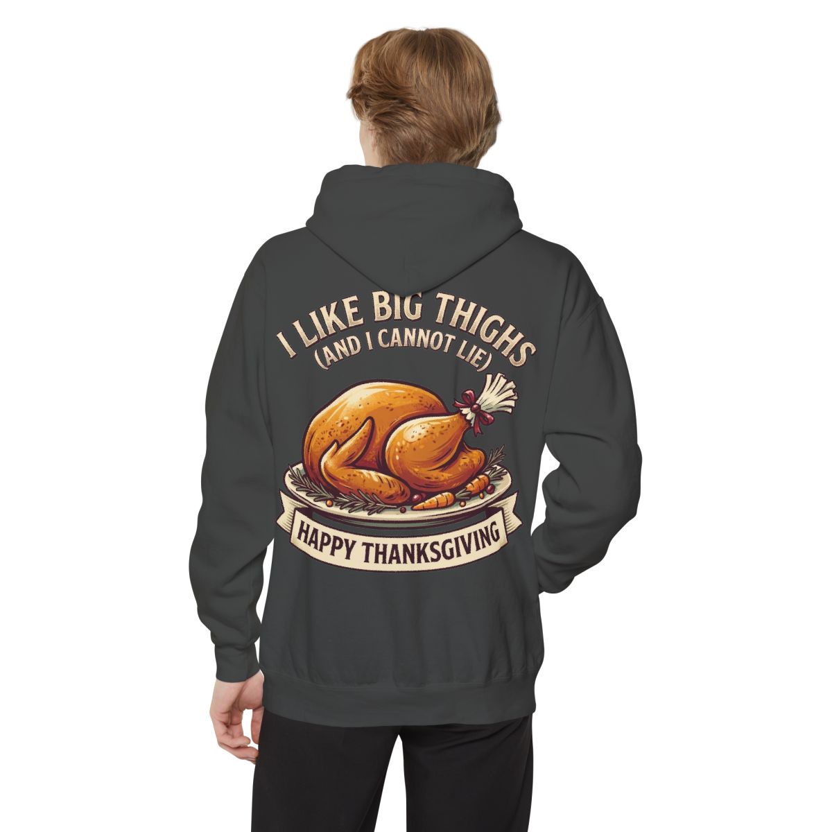 Color: Pepper | I Like Big Thighs Garment-Dyed Hoodie
