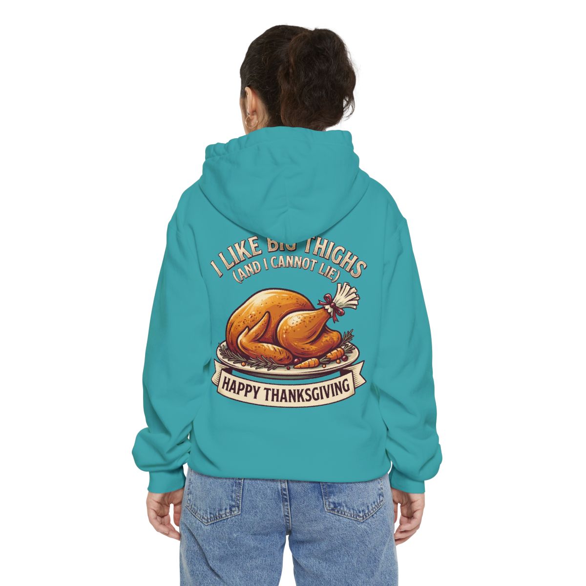 Color: Seafoam | I Like Big Thighs Garment-Dyed Hoodie