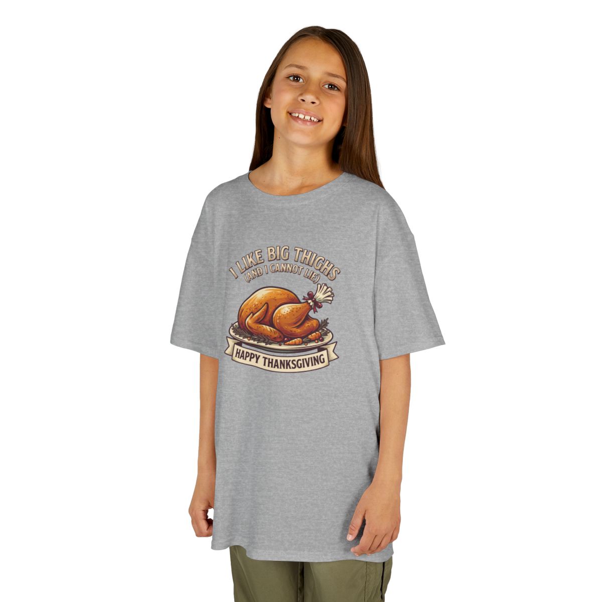 Color: Sport Grey | I Like Big Thighs Kids Tee