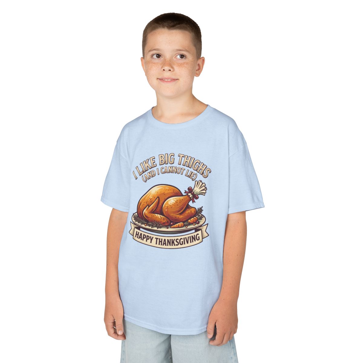 Color: Light Blue | I Like Big Thighs Kids Tee