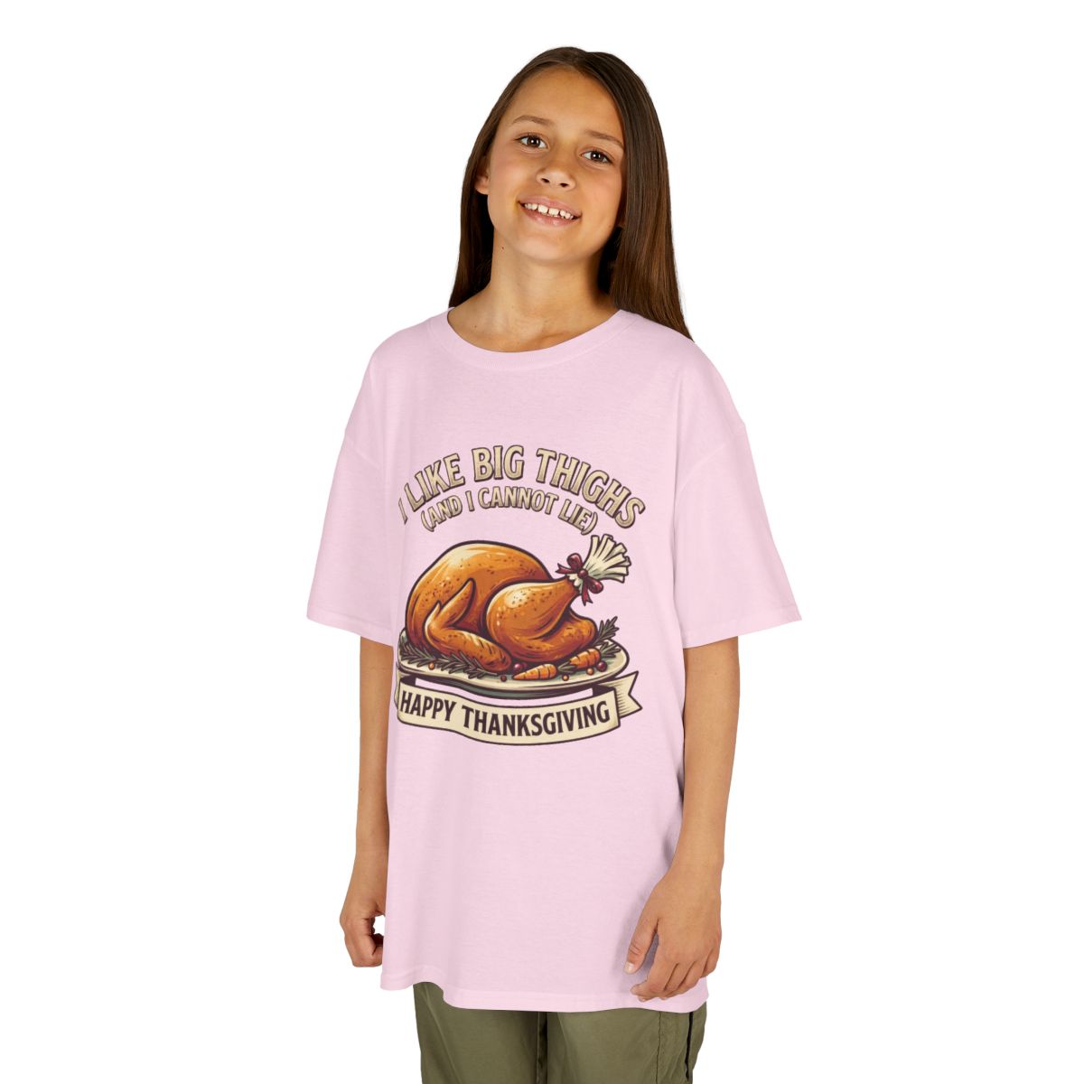 Color: Light Pink | I Like Big Thighs Kids Tee