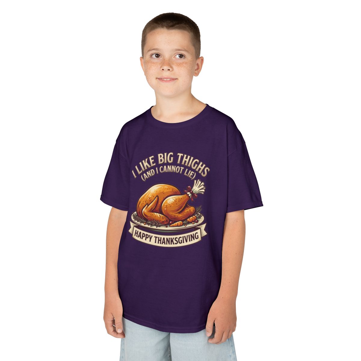 Color: Purple | I Like Big Thighs Kids Tee