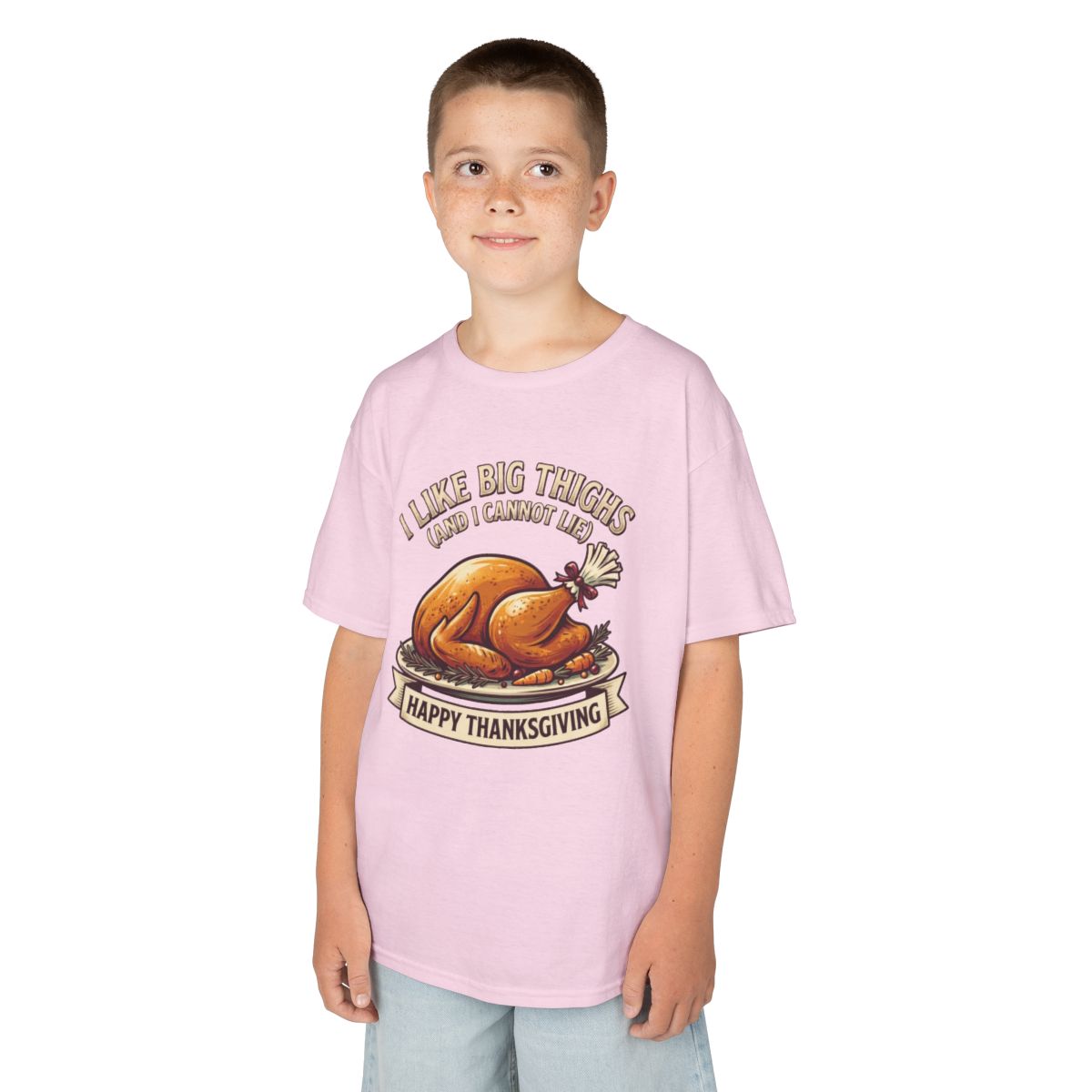 Color: Light Pink | I Like Big Thighs Kids Tee