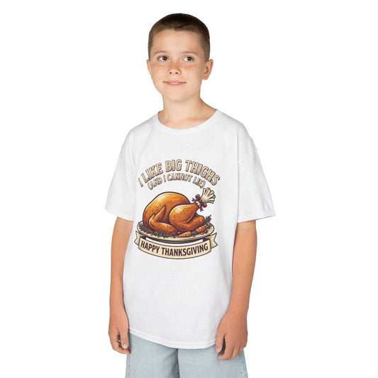 Color: White | I Like Big Thighs Kids Tee
