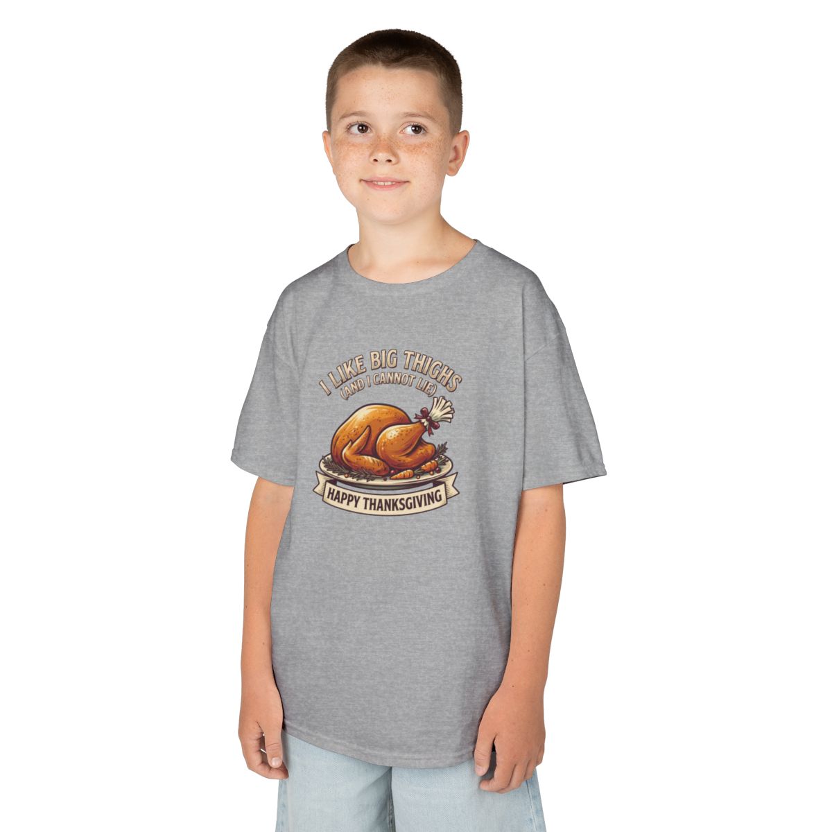 Color: Sport Grey | I Like Big Thighs Kids Tee