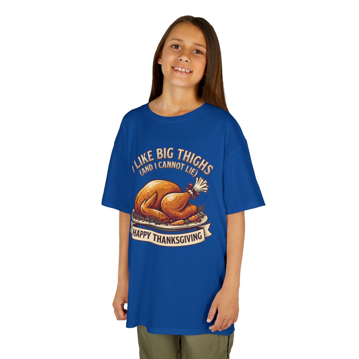 Color: Royal | I Like Big Thighs Kids Tee