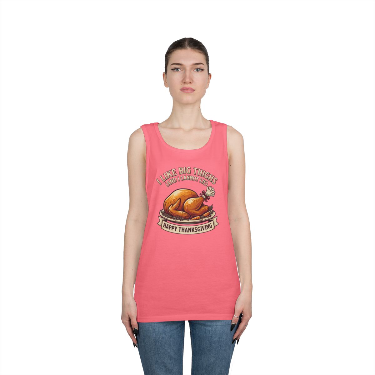Color: Safety Pink | I Like Big Thighs Tank Top