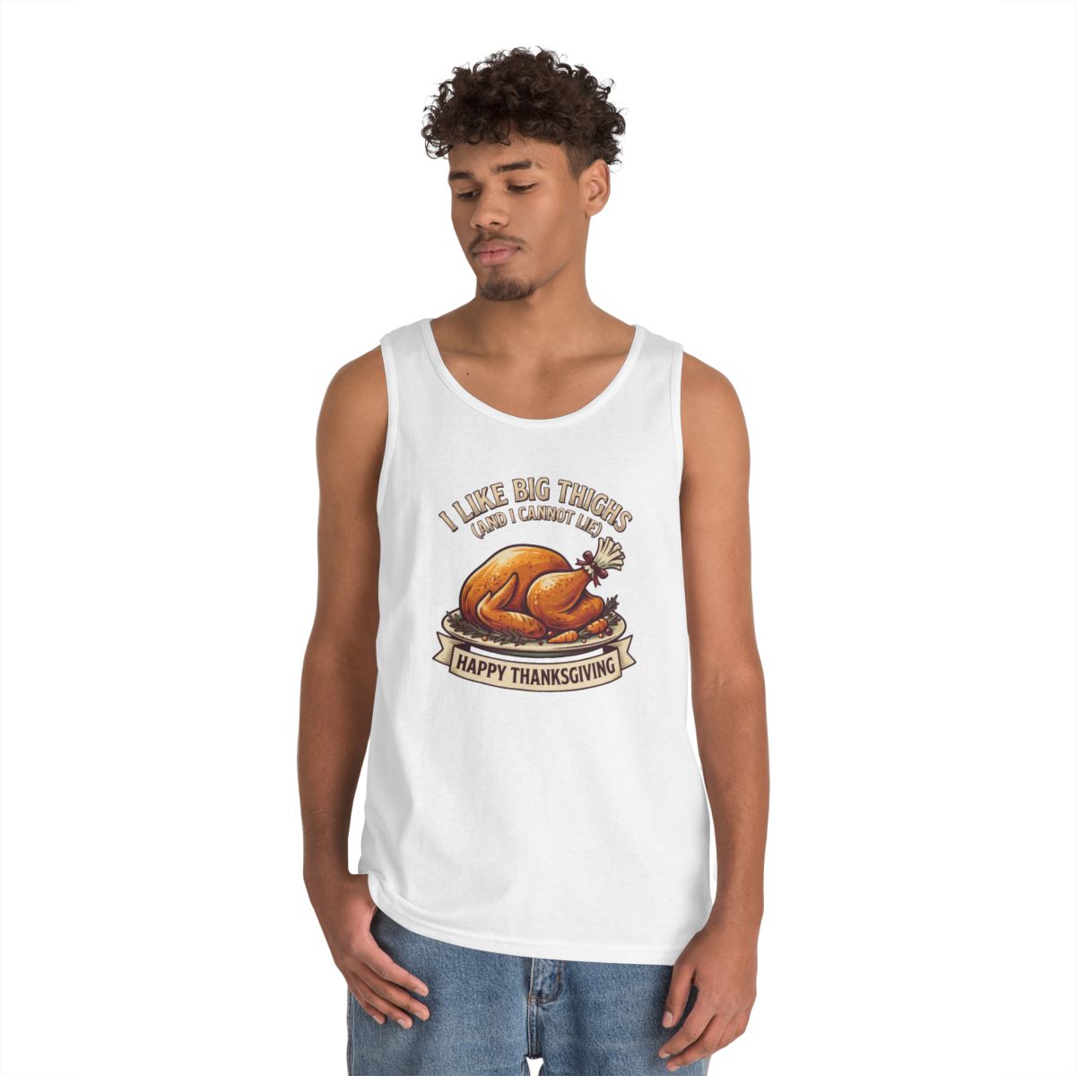 Color: White | I Like Big Thighs Tank Top