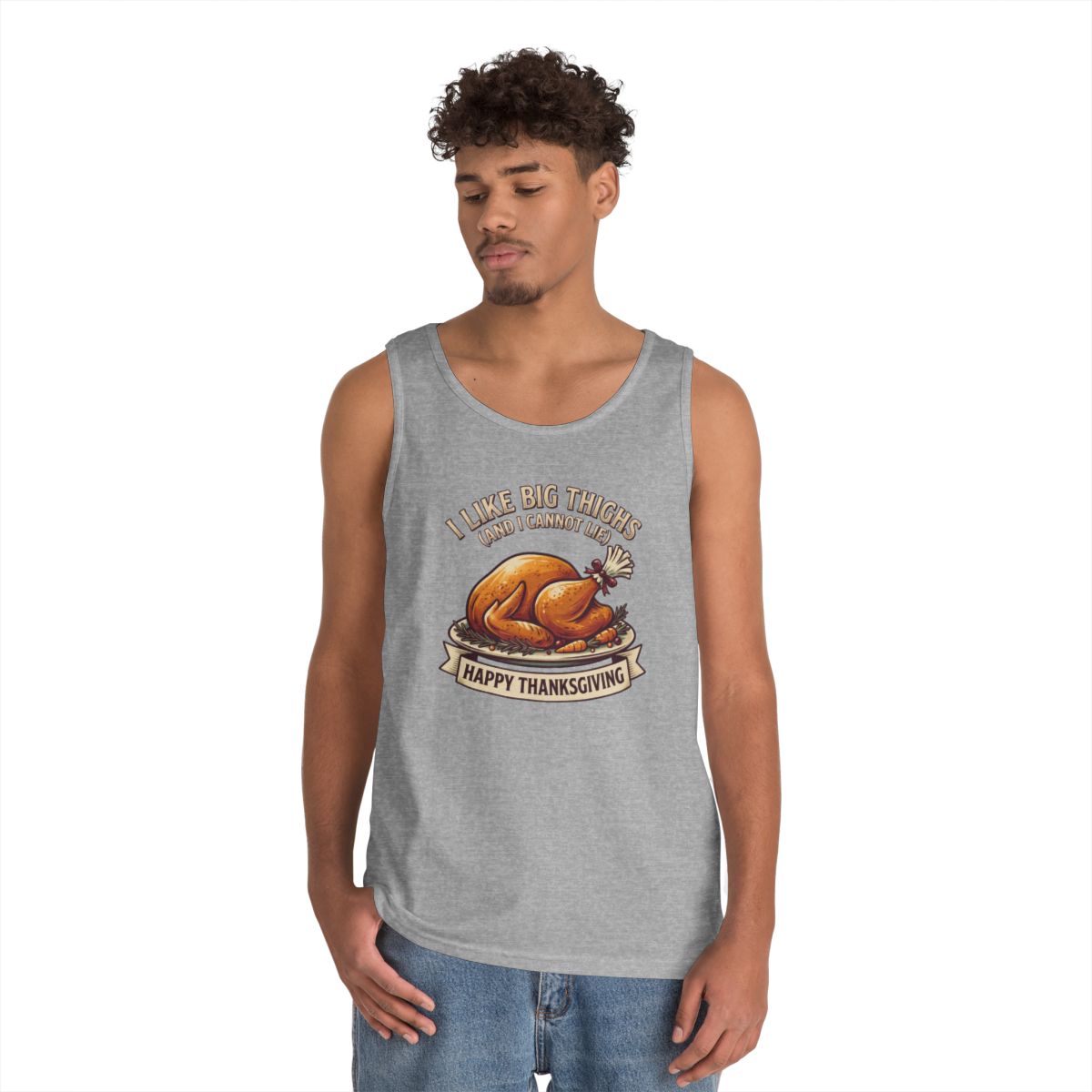 Color: Sport Grey | I Like Big Thighs Tank Top