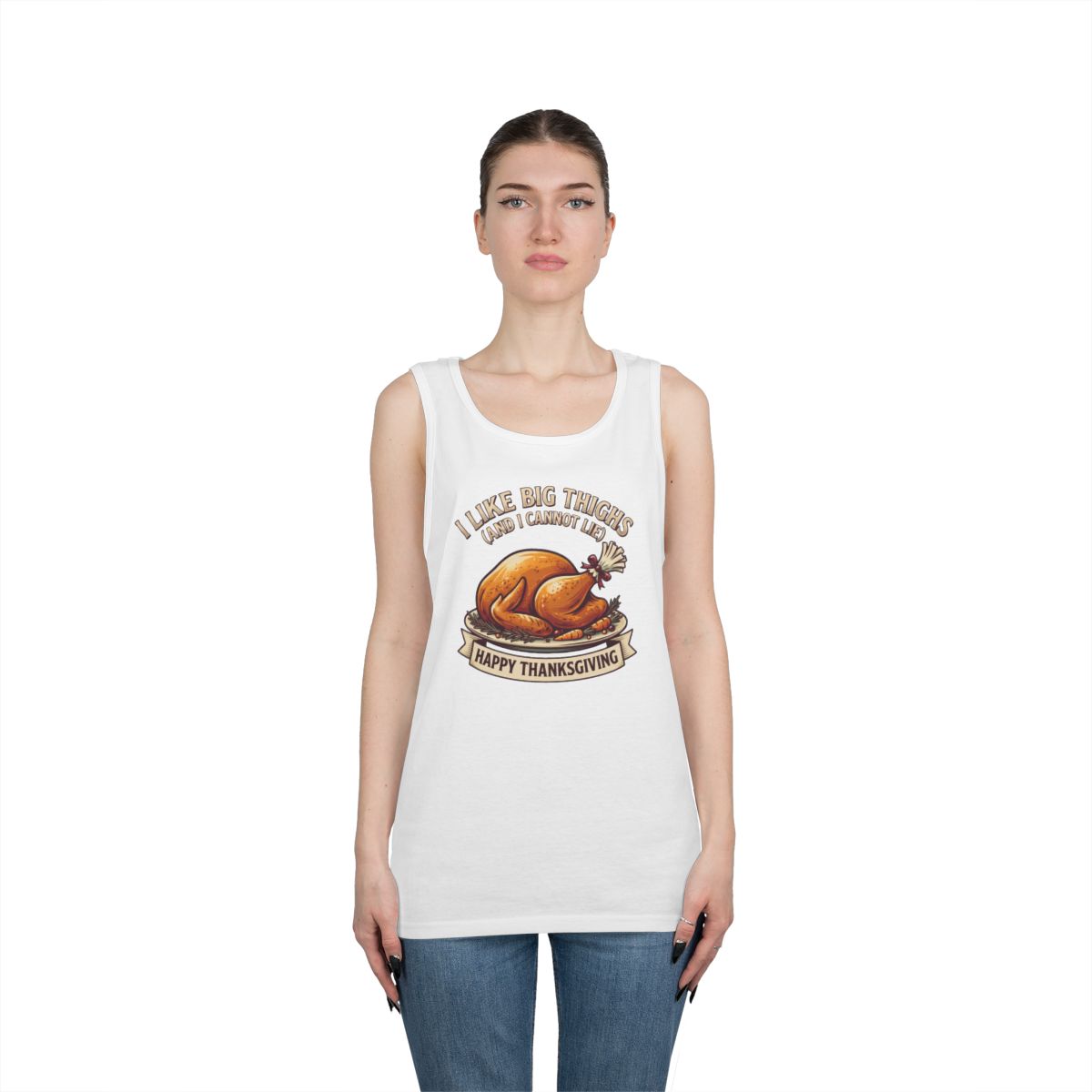 Color: White | I Like Big Thighs Tank Top