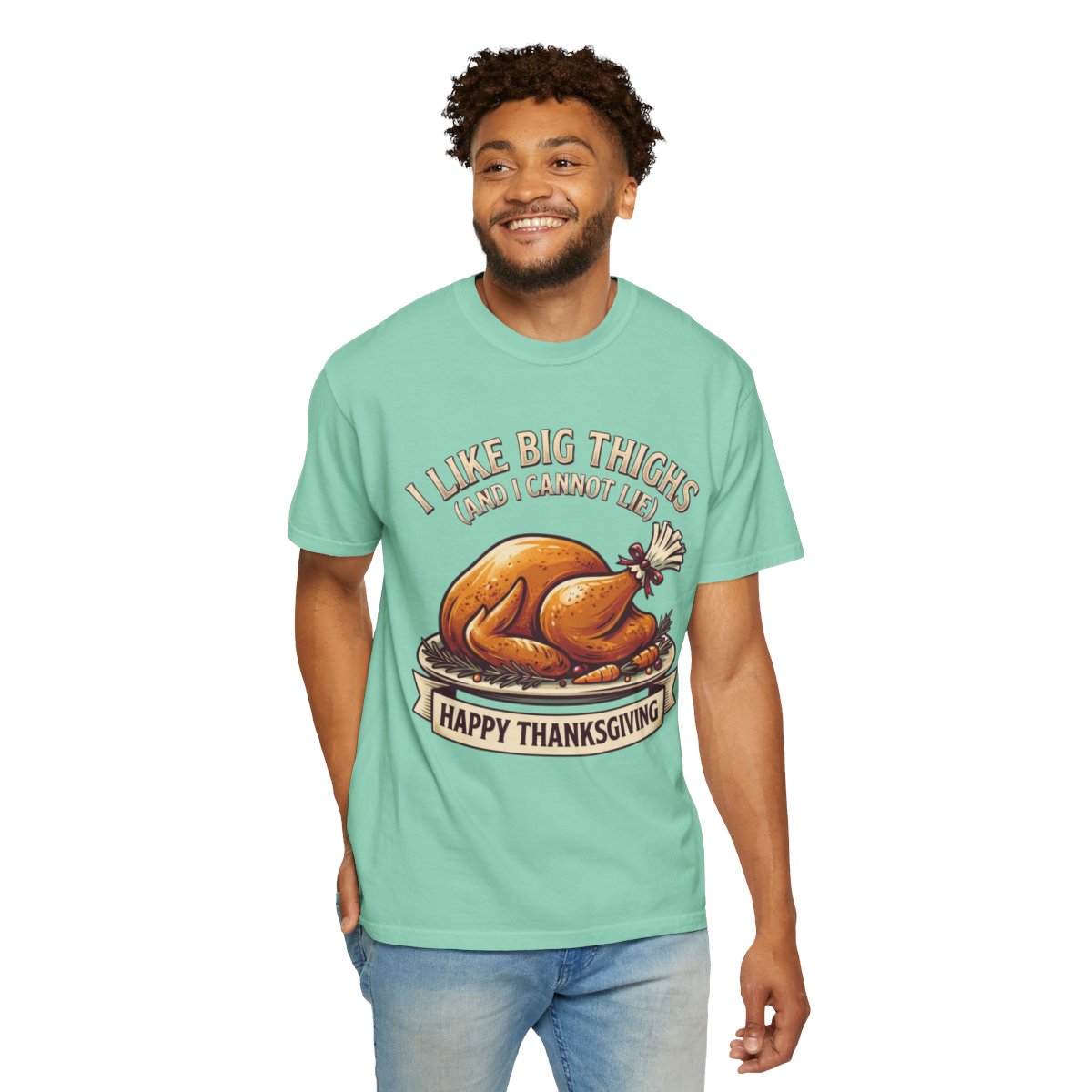 Color: Island Reef | I Like Big Thighs Unisex Garment-Dyed Tee