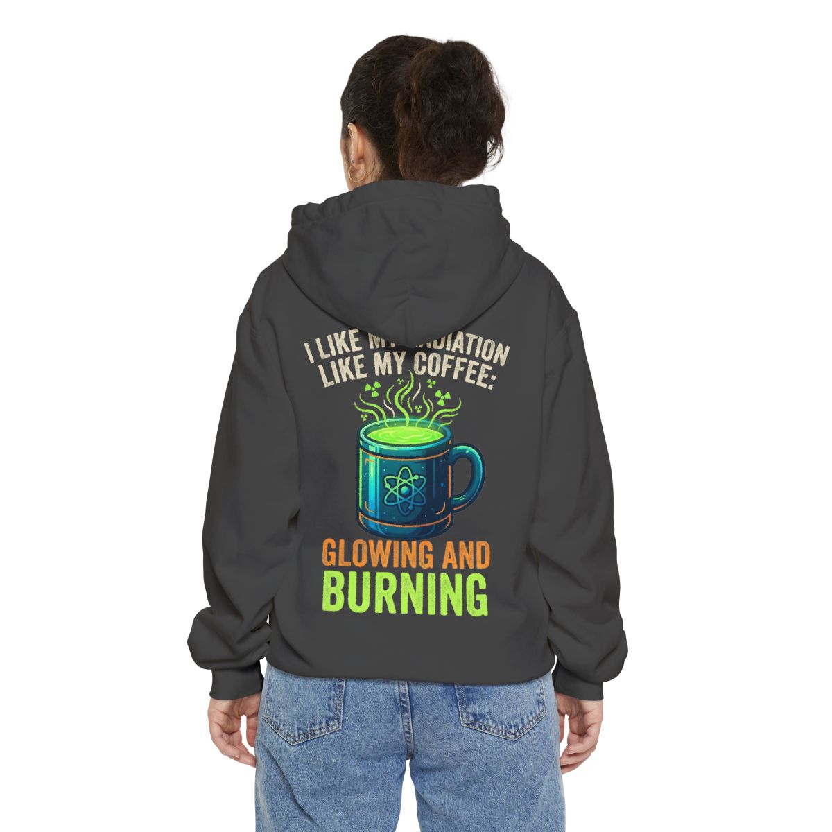 Color: Pepper | I Like My Radiation Like My Coffee Garment-Dyed Hoodie