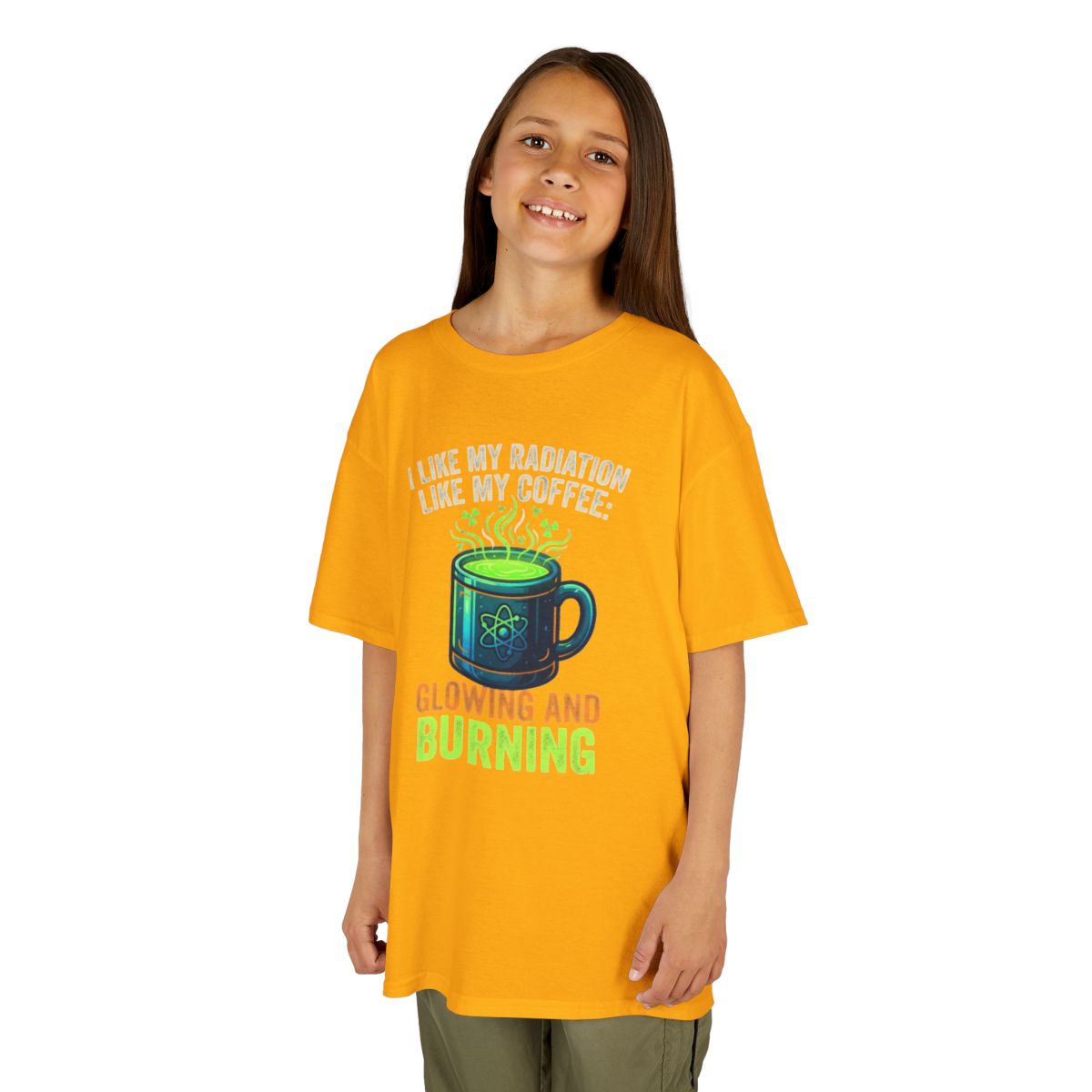 Color: Gold | I Like My Radiation Like My Coffee Kids Tee