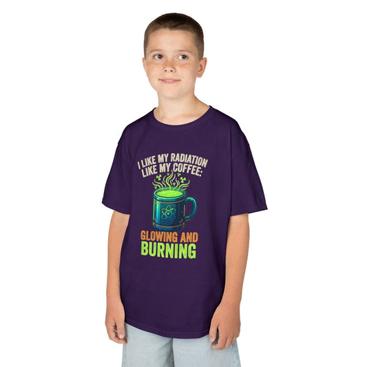 Color: Purple | I Like My Radiation Like My Coffee Kids Tee